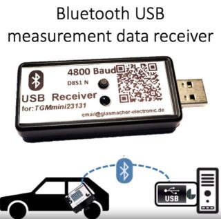 Bluetooth USB measurement data receiver