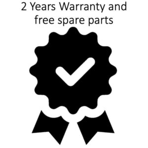 2 years Warranty and free spare parts